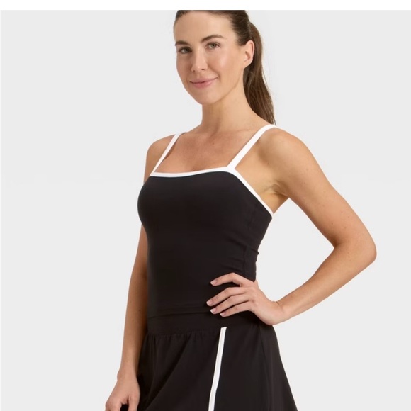 Tops - NWT Black and White Strappy Tank Top